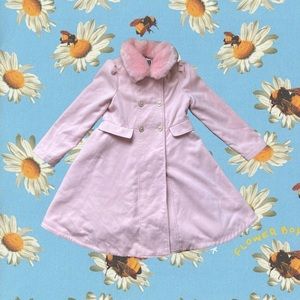 PINK FUR COLLAR COAT 💖